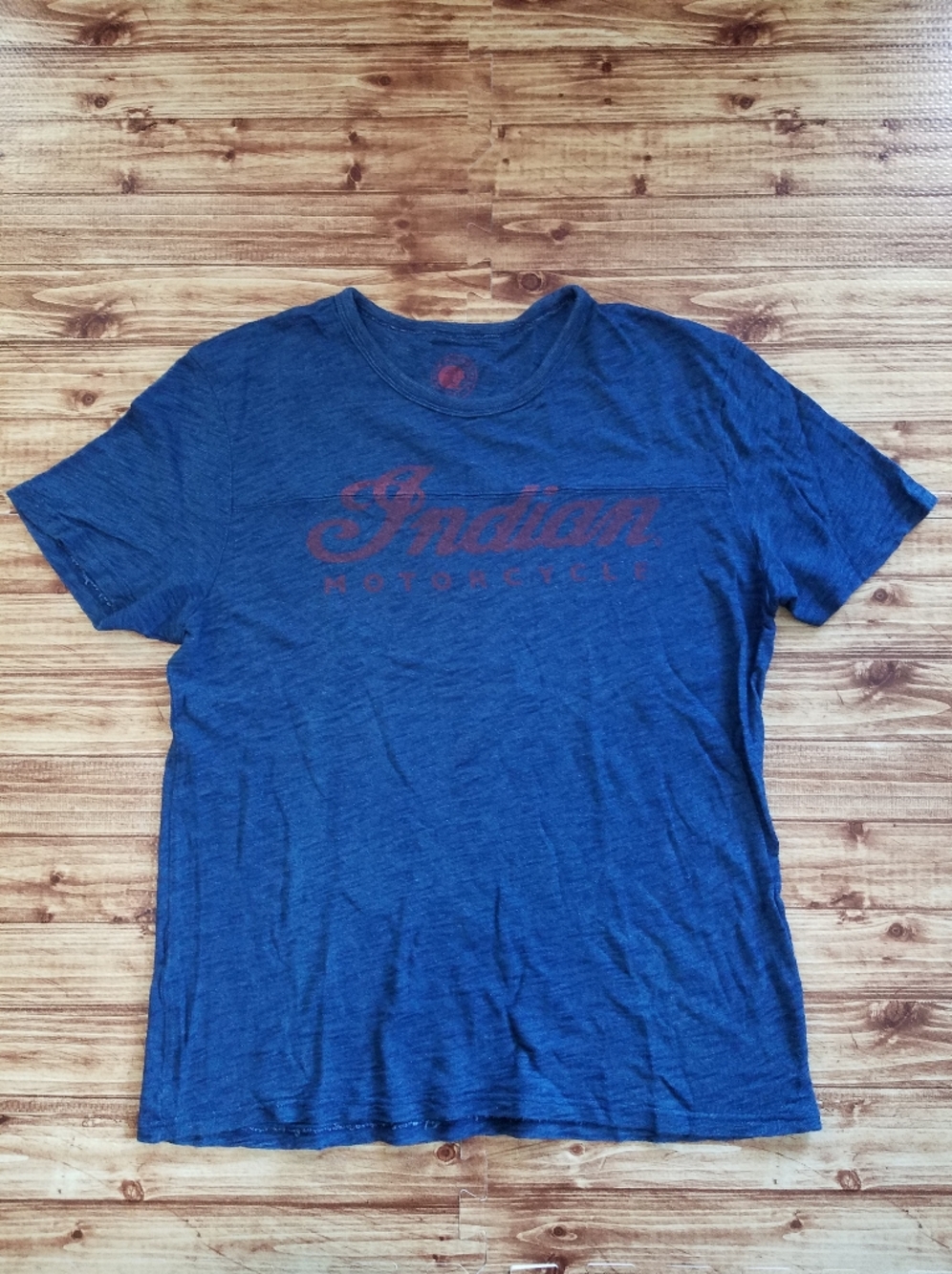 Lucky Brand Indian Motorcycle Graphic Tee Royal Blue Small